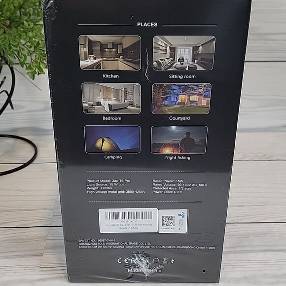 Zap T6 Pro Bug Zapper - Black New in Package - Picture 3 of 6